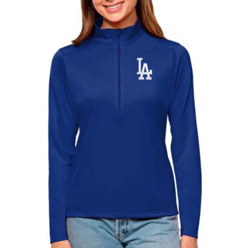 Antigua Women's Los Angeles Dodgers Tribute Long Sleeve 1/4 Zip