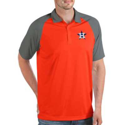 Antigua Men's Houston Astros Game Day Woven Fishing Shirt