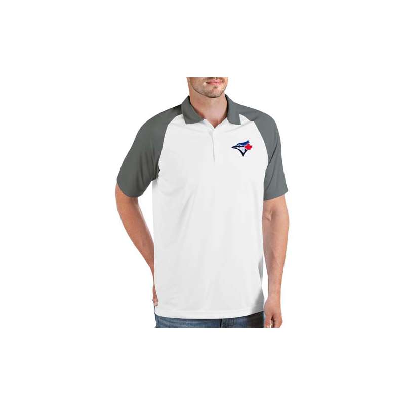 Antigua MLB National League Answer Short-Sleeve Polo Shirt, Mens, S, Atlanta Braves Navy