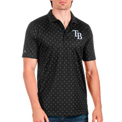 Antigua MLB Tampa Bay Rays Men's Victory Crew, Grey, Small, Cotton