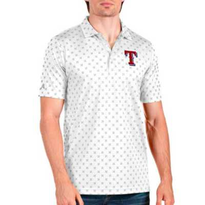 Antigua Texas Rangers Royal/White Ease Flannel Button-Up Long