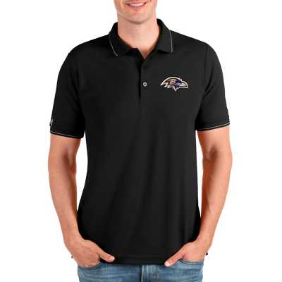 Antigua Men's Baltimore Ravens Balance Grey Polo