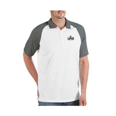 Antigua Apparel / Men's Baltimore Ravens Nova White/Steel Polo