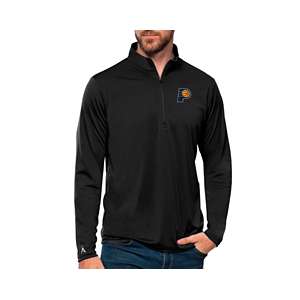 Men's Antigua Heathered Charcoal Louisville Cardinals Action Quarter-Zip  Pullover Hoodie