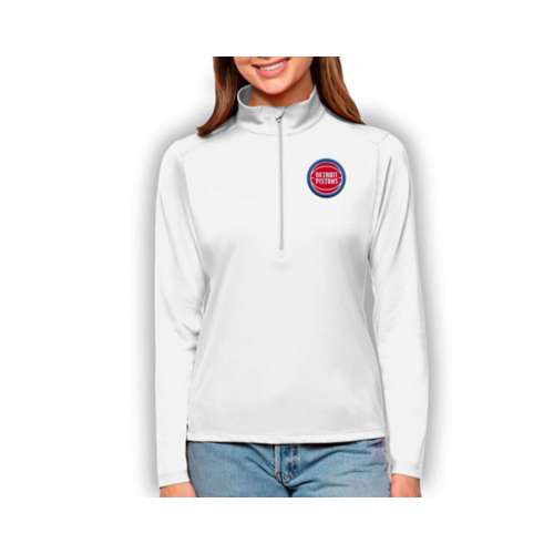 Antigua Women's Detroit Pistons Tribute Long Sleeve 1/4 Zip