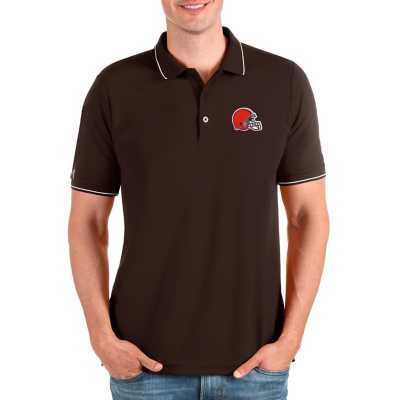 Lids Cleveland Browns Antigua Women's Sleeveless Tribute Polo - Charcoal