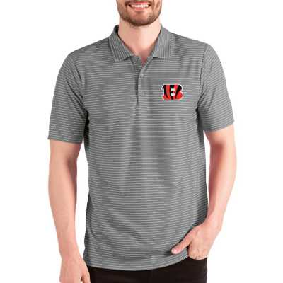 Men's Antigua Black/Gray Cincinnati Bengals Ease Flannel Long Sleeve  Button-Up Shirt