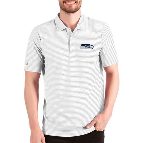 Antigua Women's Seattle Seahawks Navy Heather Polo