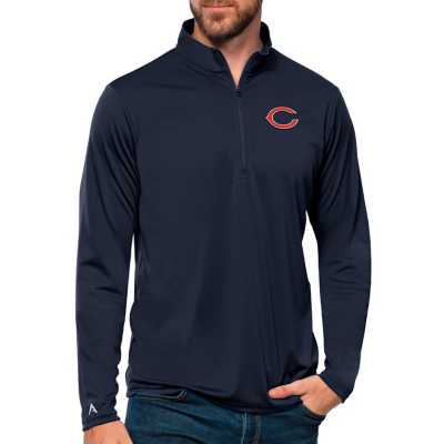 Chicago Cubs Antigua Compression Long Sleeve Button-Down Shirt - Black/White