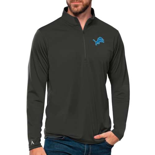 Antigua Detroit Lions Mens Grey Victory Long Sleeve Hoodie