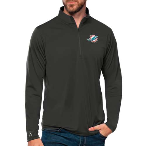 Women's Miami Dolphins Antigua Orange Tribute Half-Zip Top