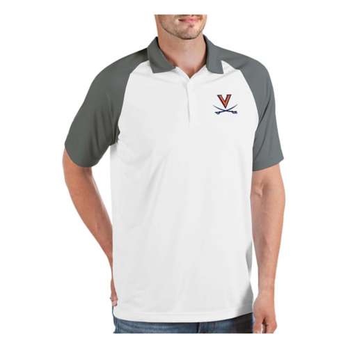 Men's Antigua White/Steel Philadelphia Eagles Team Logo Throwback Nova Polo Size: 4XL