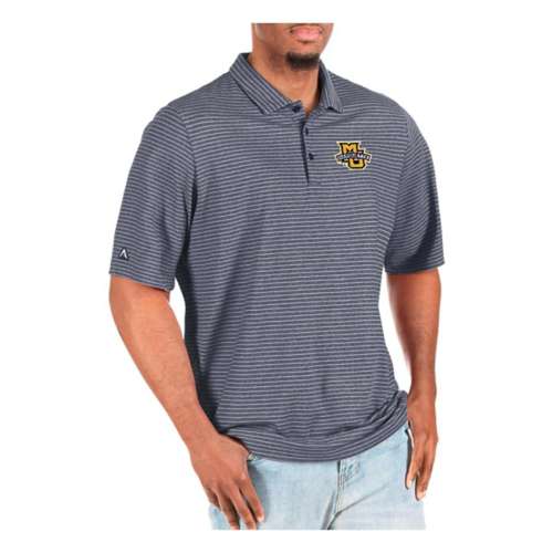 Antigua MLB National League 19th Hole Short Sleeve Polo Shirt, Mens, 2XL, Los Angeles Dodgers Grey Heather