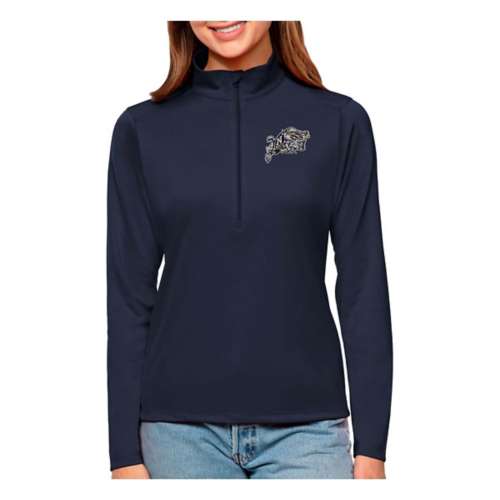 Women's Antigua Navy/White Los Angeles Rams Play Long Sleeve T-Shirt