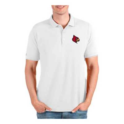 Louisville Cardinals Antigua Affluent Polo - Black/Red