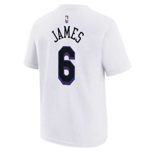 Nike Kids' Los Angeles Lakers LeBron James #6 2022 City Edition Name & Number T-Shirt