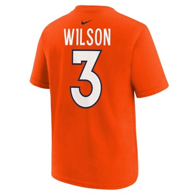 DenverAutographs Russell Wilson Signed Denver Broncos Orange Nike XL on Field Jersey Fan