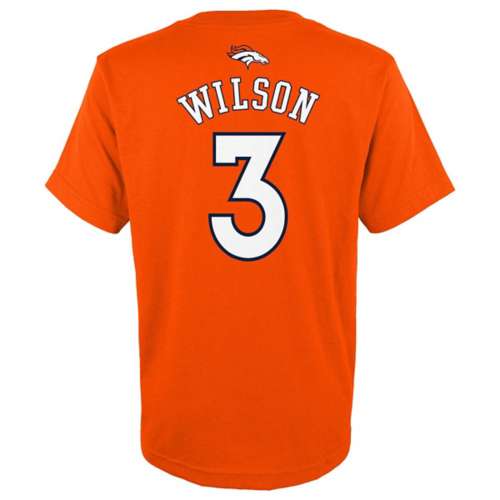 Nike Kids' Denver Broncos Russell Wilson #3 Team Name & Number T-Shirt