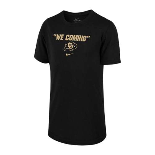 nike punch Kids' Colorado Buffaloes Coach Prime We Coming T-Shirt