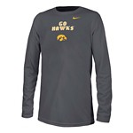 Nike Kids' Iowa Hawkeyes Verb Legend Long Sleeve T-Shirt - Thumbnail 1 of 2