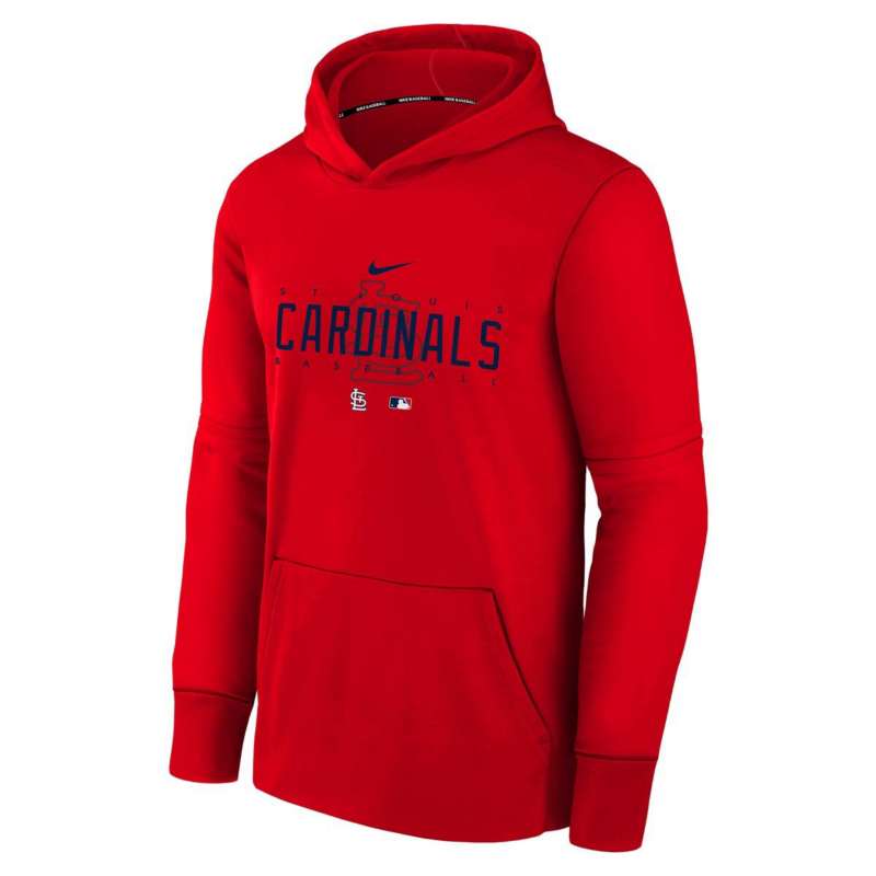 MLB Team Apparel Youth St. Louis Cardinals Red Play Fleece Hoodie