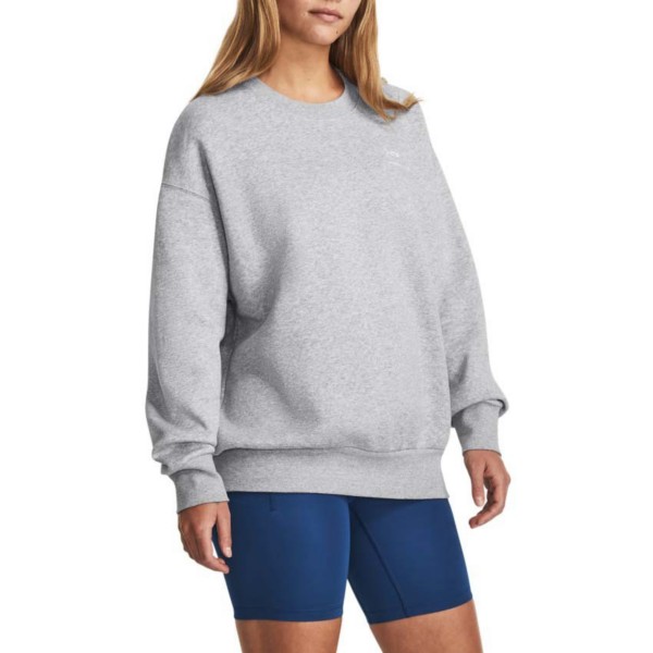 Women's Under Armour Icon Fleece Crewneck Sweatshirt 2XLarge Grey Heather