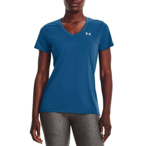 Under Armour Women's Columbus Clippers Navy Performance T-Shirt, Small, Blue