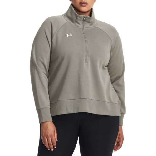 Women's Under Armour Plus Size Rival Fleece 1/4 Zip Pullover