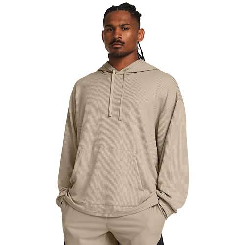 Men's Under Armour Rival Waffle Long Sleeve Hooded Shirt