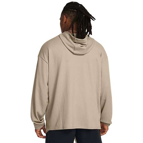 Men's Under Armour Rival Waffle Long Sleeve Hooded Shirt