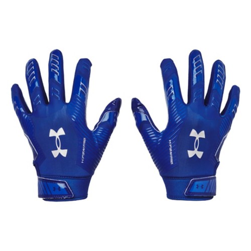 Blue and white under armour football gloves clearance