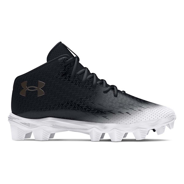 Men's Under Armour Spotlight Franchise 4 RM Molded Football Cleats 12 Black/White