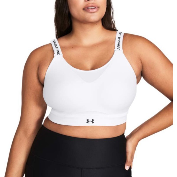 Women's Under Armour Infinity 2.0 High Sports Bra Large D/DD White/Black