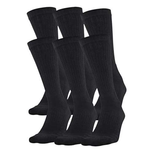 Adult Under Medium armour Training Cotton 6 Pack Crew Socks