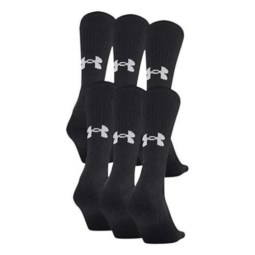 Adult Under Medium armour Training Cotton 6 Pack Crew Socks