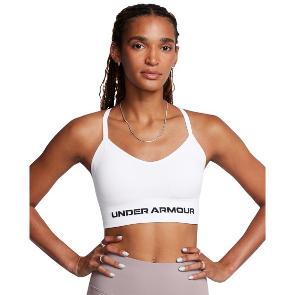 Women's Under Armour Yoga Vanish Seamless Low Sports Bra Large White