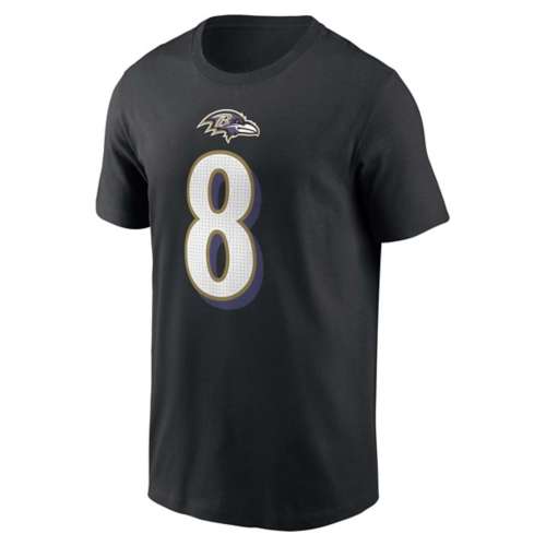 Nike Baltimore Ravens Lamar Jackson #8 Name & Number T-Shirt