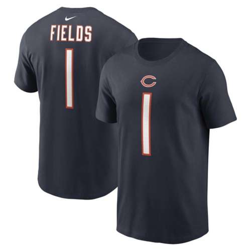 Nike Chicago Bears Justin Fields #1 Player Name & Number T-Shirt