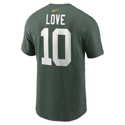 Nike Green Bay Packers Jordon Love #10 Name & Number T-Shirt