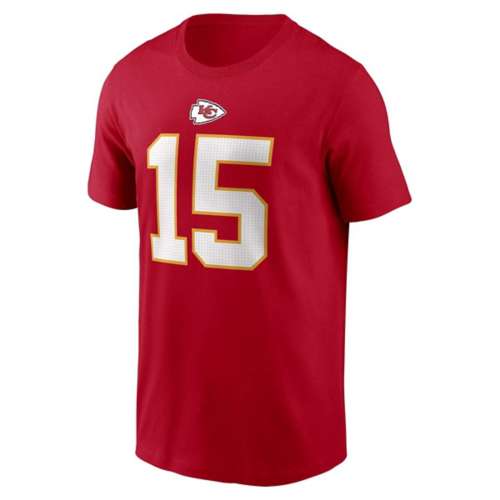 Nike Kansas City Chiefs Patrick Mahomes #15 Team Name & Number T-Shirt