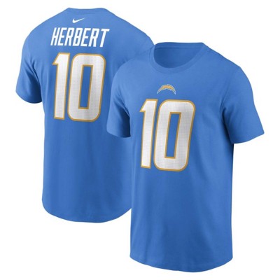 Nike Los Angeles Chargers Justin Herbert #10 Team Name & Number T-Shirt