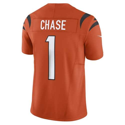 Men's Nike Ja'Marr Chase Orange Cincinnati Bengals Vapor F.U.S.E. Limited Jersey