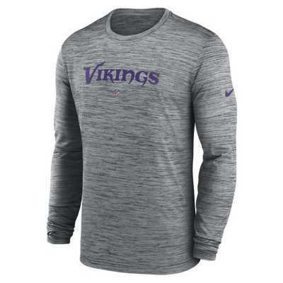 Nike Men's Minnesota Vikings 2023 Volt Dri-FIT Anthracite Long Sleeve  T-Shirt