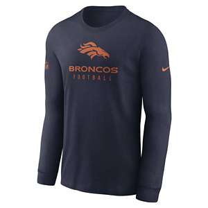 Kids' Denver Broncos Nike Rewind Logo T-Shirt Small Royal