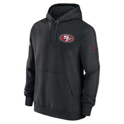 Men's Nike Black San Francisco 49ers Sideline Club Fleece Pullover Hoodie Size: Small