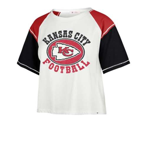 Women's SS Button Crop Kansas City Chiefs