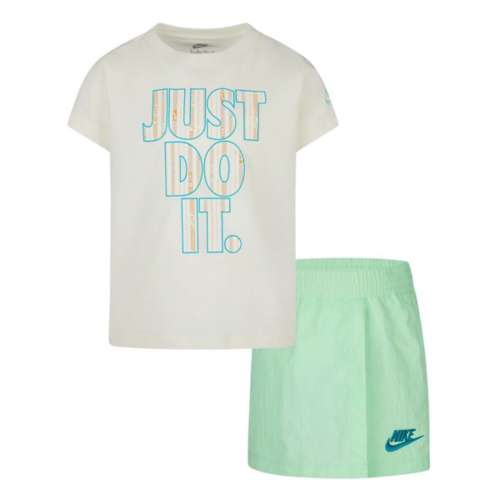 Girls' Nike pink Camper T-Shirt and Skort Set