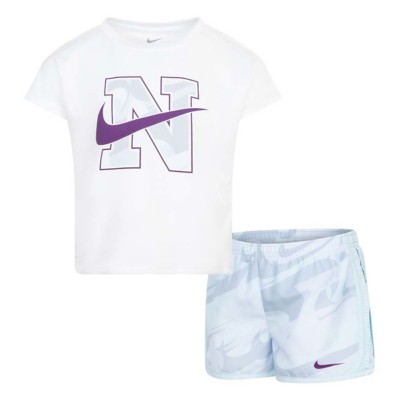 Girls' Nike "Prep In Your Step" Tempo T-Shirt and Shorts Set