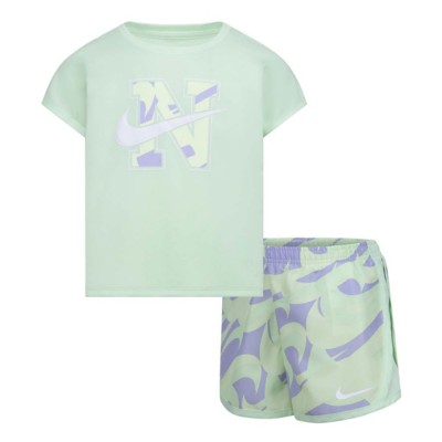 Girls' Nike "Prep In Your Step" Tempo T-Shirt and Shorts Set