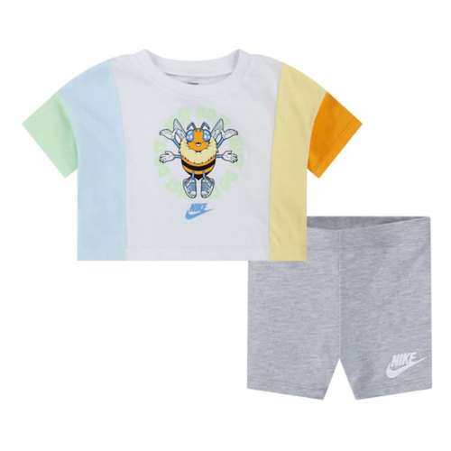 Baby Girls' nike Shoe Busy Bee T-Shirt and Shorts Set